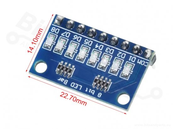 LED Level indicator - 8 LEDs common anode red